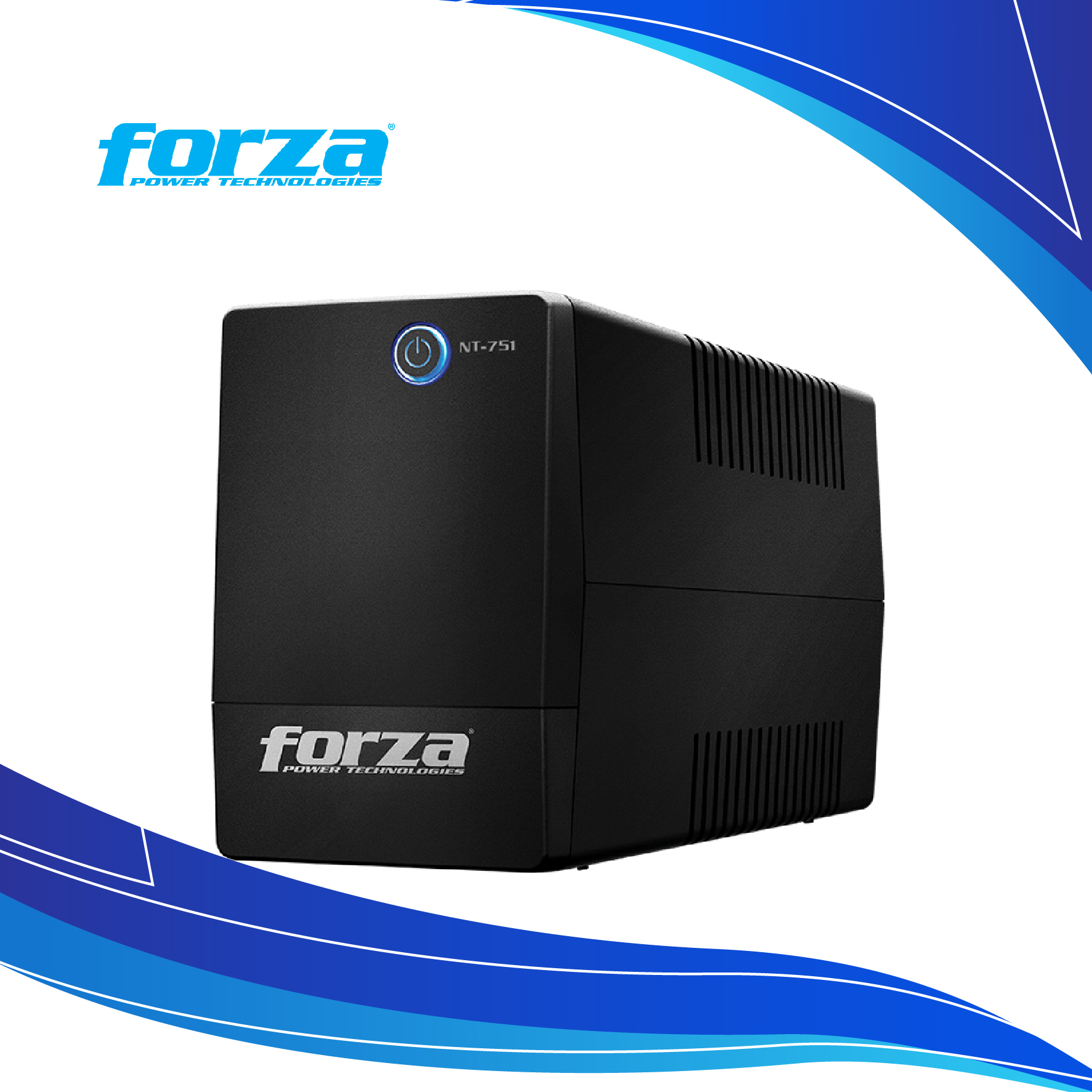 UPS Forza 750VA /375w de 6 salidas UPS para PC Interactiva Forza 750VA NT-751 Con protección contra sobretensión